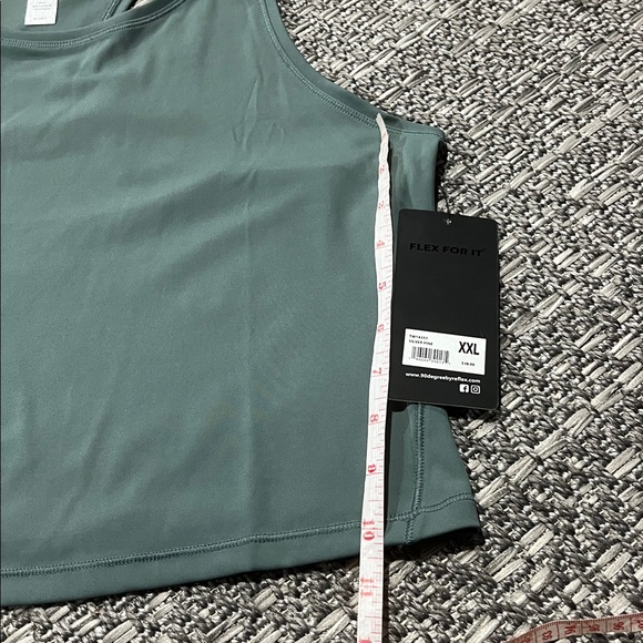90 Degree | XXL Teal Crop Athletic Tank - Picture 8 of 8